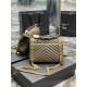 COLLEGE MEDIUM CHAIN BAG IN QUILTED LEATHER Olive High