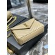 COLLEGE MEDIUM CHAIN BAG IN QUILTED LEATHER Beige High