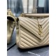 COLLEGE MEDIUM CHAIN BAG IN QUILTED LEATHER Beige High