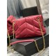 LOULOU PUFFER SMALL BAG IN QUILTED LAMBSKIN Gold-Tone Red High