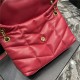 LOULOU PUFFER SMALL BAG IN QUILTED LAMBSKIN Gold-Tone Red High