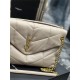 LOULOU PUFFER MEDIUM BAG IN QUILTED LAMBSKIN Gold-Tone Beige High