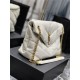 LOULOU PUFFER MEDIUM BAG IN QUILTED LAMBSKIN Gold-Tone White High