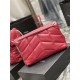 LOULOU PUFFER MEDIUM BAG IN QUILTED LAMBSKIN Silver-Tone Red High