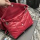 LOULOU PUFFER MEDIUM BAG IN QUILTED LAMBSKIN Silver-Tone Red High