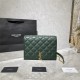 BECKY MINI CHAIN BAG IN CARRÉ-QUILTED LAMBSKIN Green High