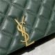 BECKY MINI CHAIN BAG IN CARRÉ-QUILTED LAMBSKIN Green High