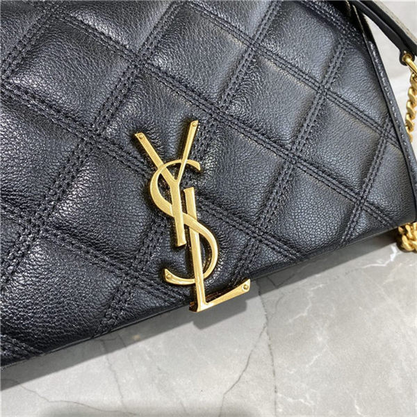 BECKY CHAIN WALLET IN QUILTED LAMBSKIN Black High