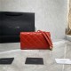 BECKY CHAIN WALLET IN QUILTED LAMBSKIN Red High