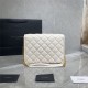 BECKY SMALL CHAIN BAG IN QUILTED LAMBSKIN White High