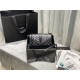 ENVELOPE SMALL BAG IN MIX MATELASSÉ GRAIN DE POUDRE EMBOSSED LEATHER Black-Black High