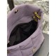 LOULOU PUFFER SMALL BAG IN QUILTED DENIM AND SMOOTH LEATHER Lilac High