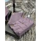 LOULOU PUFFER MEDIUM BAG IN QUILTED DENIM AND SMOOTH LEATHER Lilac High