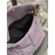 LOULOU PUFFER MEDIUM BAG IN QUILTED DENIM AND SMOOTH LEATHER Lilac High